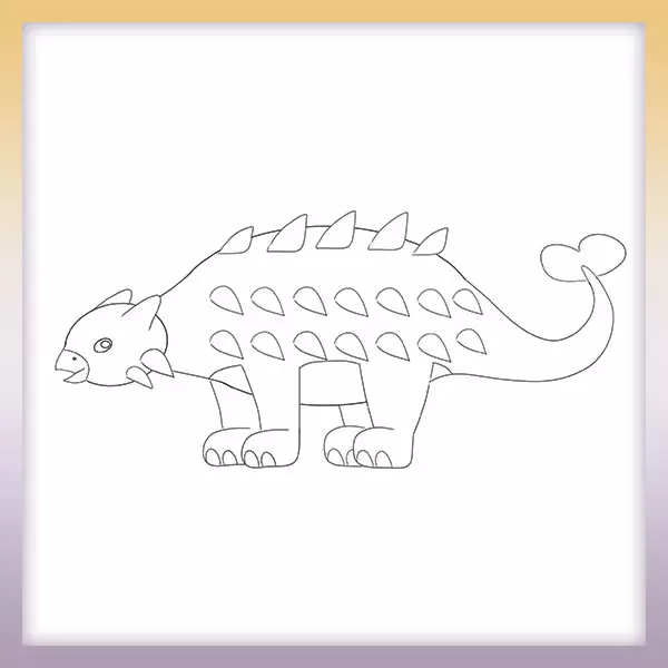 Dinosaur - Ankilosaurus - Online coloring page