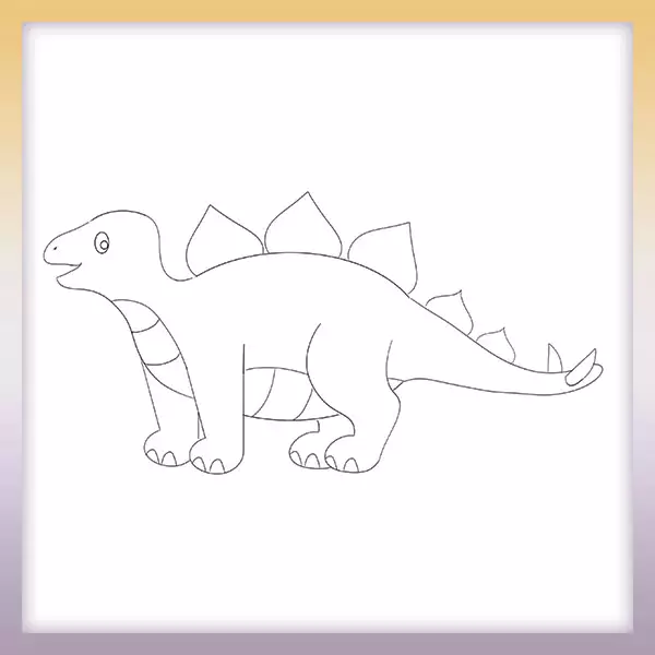 Dinosaur - Stegosaurus - Online coloring page