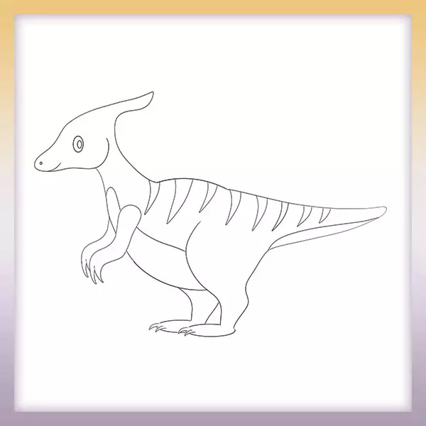 Dinosaur - Parasaurolophus - Online coloring page
