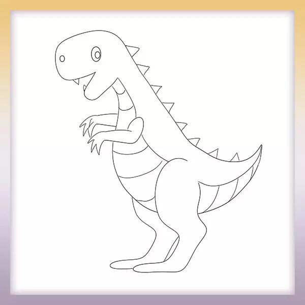 Dinosaur - Tyrannosaurus - T-Rex - Online coloring page