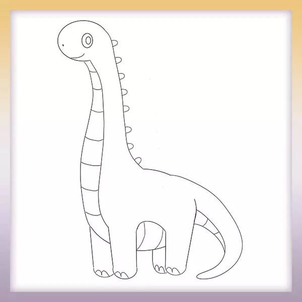 Dinosaur - Diplodocus - Online coloring page