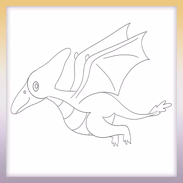 Dinosaur - Pterodactyl - Online coloring page