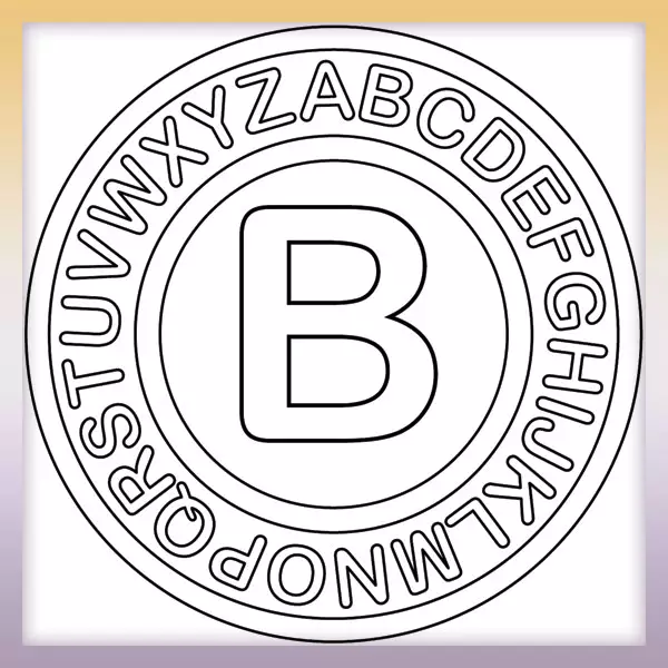 Letter B - Online coloring page