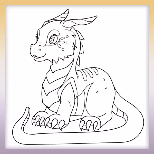 Dragon - Online coloring page