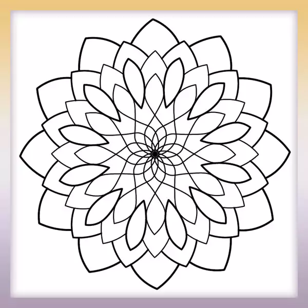 Blossom Mandala - Online coloring page