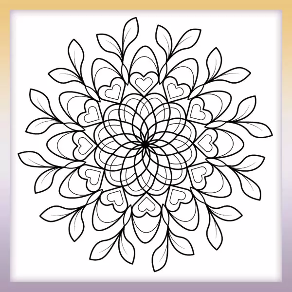 Nature Mandala - Online coloring page