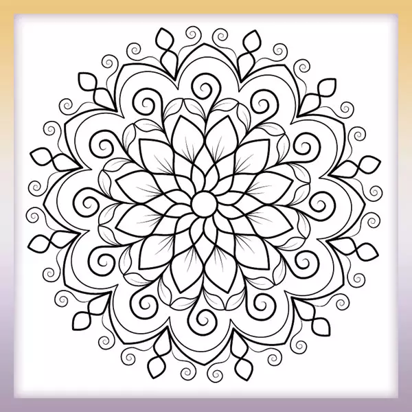Flower Mandala - Online coloring page