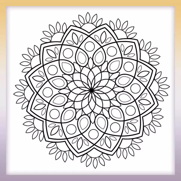 Petal Mandala - Online coloring page