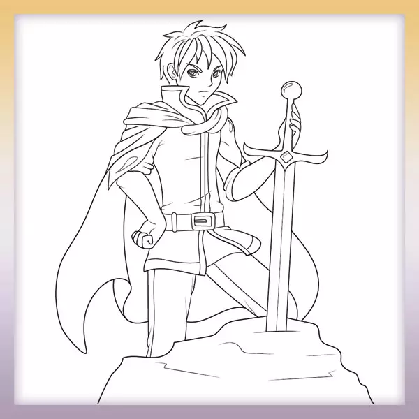 Anime Prince Hary - Online coloring page