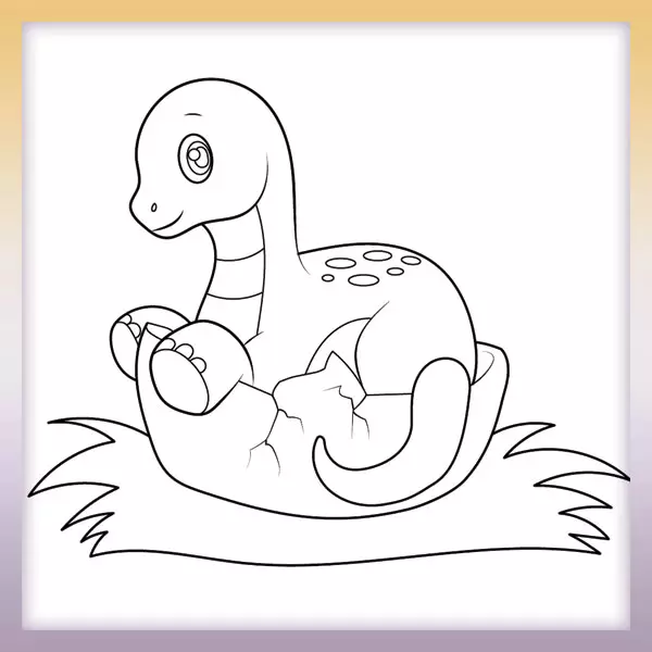 Dinosaur - Baby Diplodocus - Online coloring page