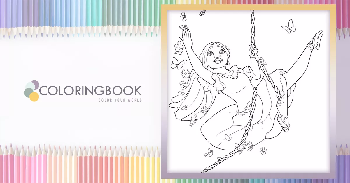 Encanto coloring page, Madrigals coloring book