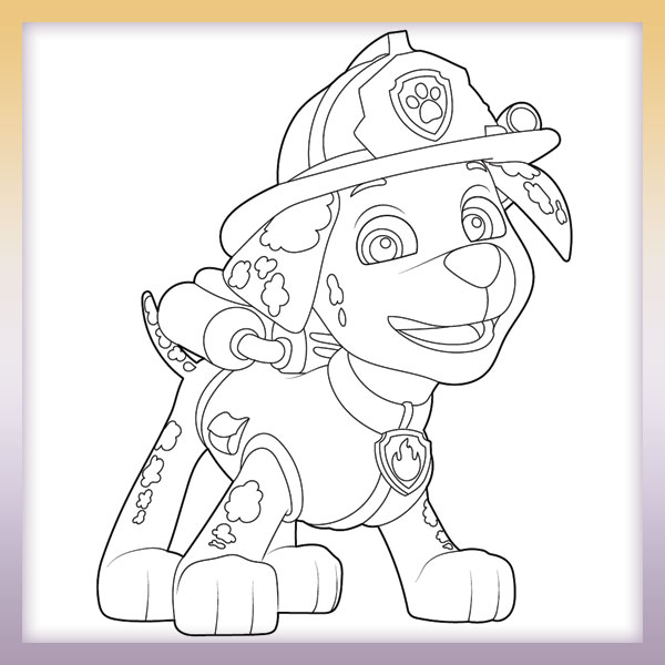 Paw Patrol - Marshall | Online coloring page