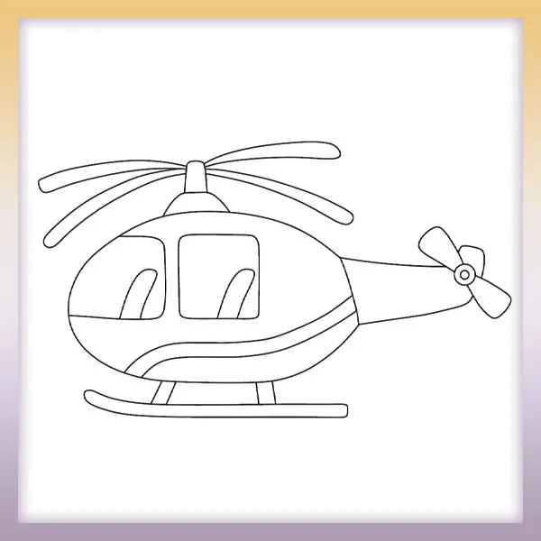 Helicopter | Online coloring page
