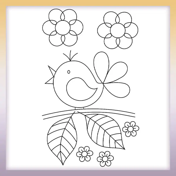 Bird | Online coloring page