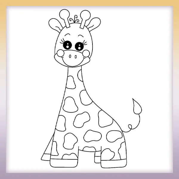Giraffe | Online coloring page