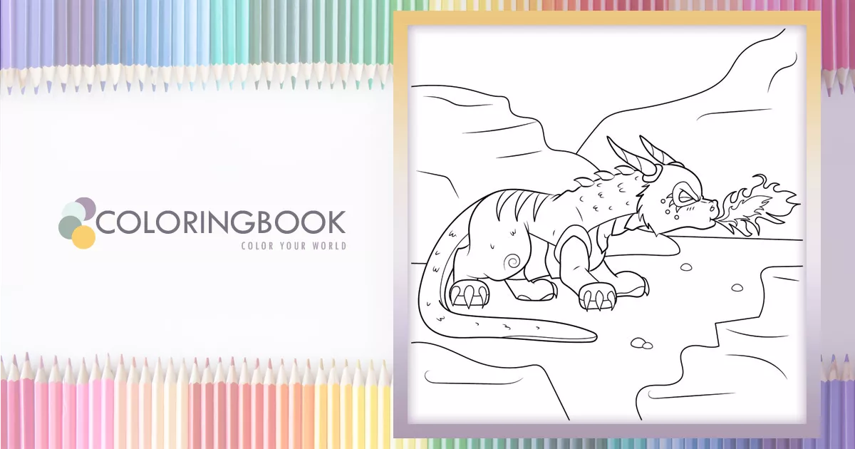 Angry dragon – Coloringbook.pics