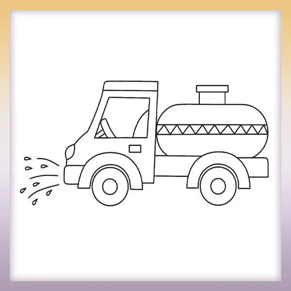 Water cart | Online coloring page