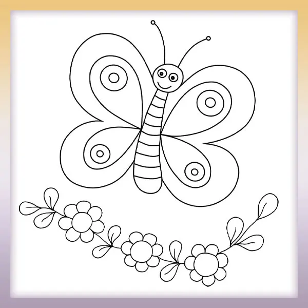 Butterfly | Online coloring page