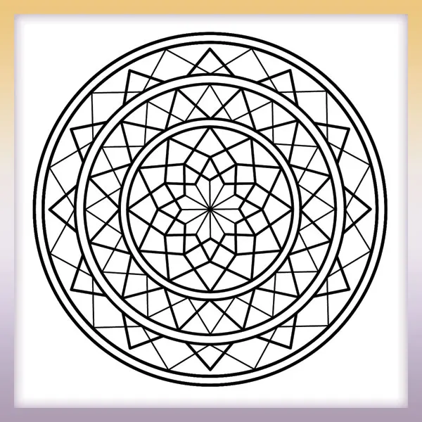 Triangles Mandala | Online coloring page