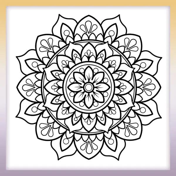 Bloming Mandala | Online coloring page