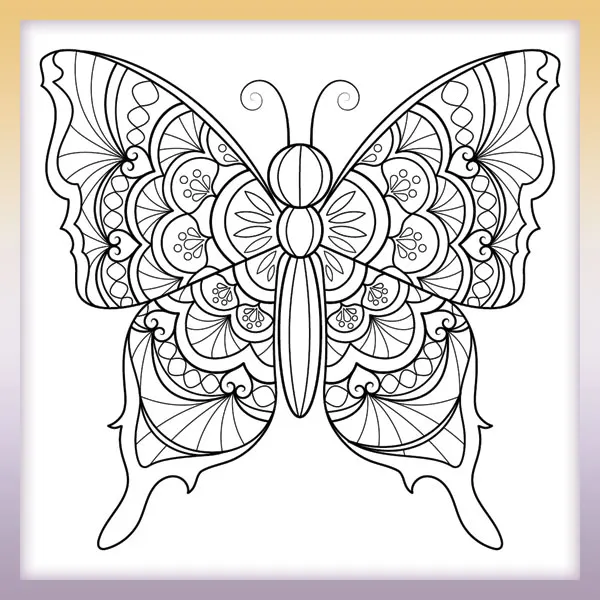 Butterfly Mandala | Online coloring page