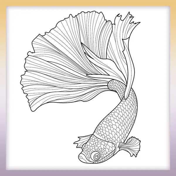 Fish Mandala | Online coloring page