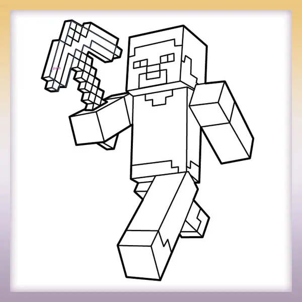Minecraft - Steve | Online coloring page