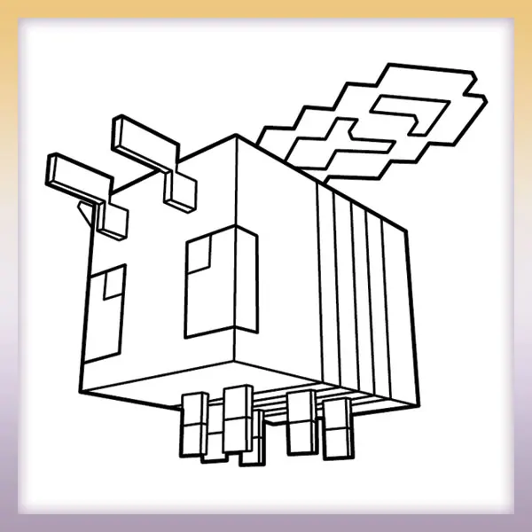 Minecraft - Bee | Online coloring page