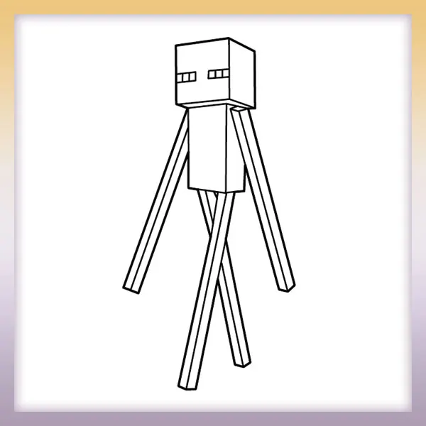 Minecraft - Enderman | Online coloring page