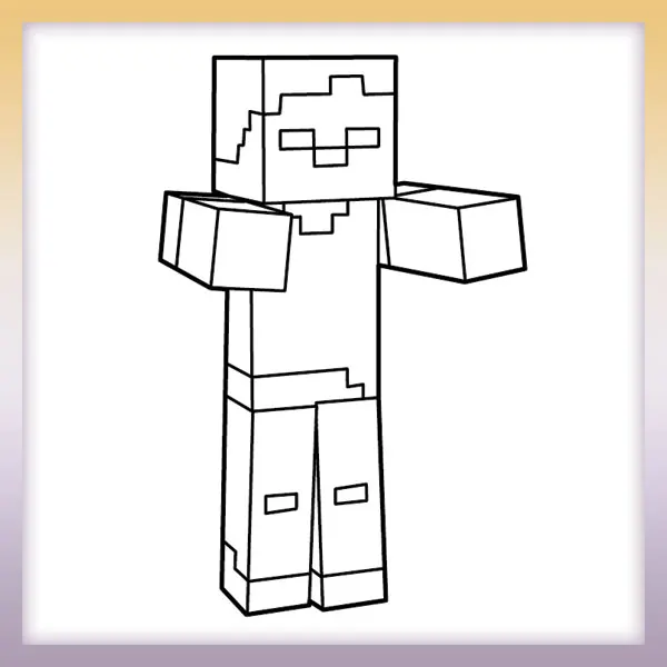 Minecraft - Zombie | Online coloring page