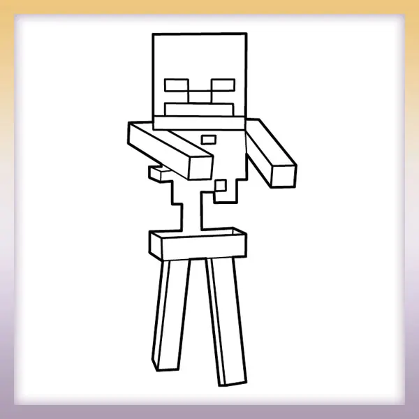 Minecraft - Skeleton | Online coloring page