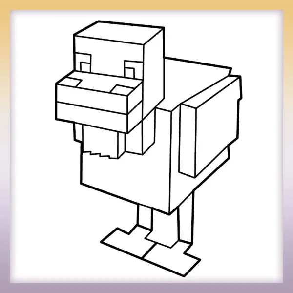 Minecraft - Chicken | Online coloring page