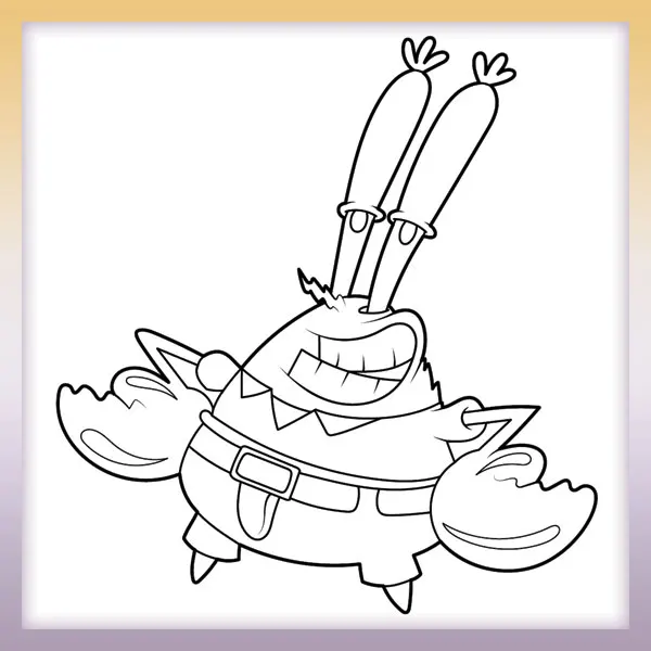 Mr Krabs - Spongebob | Online coloring page