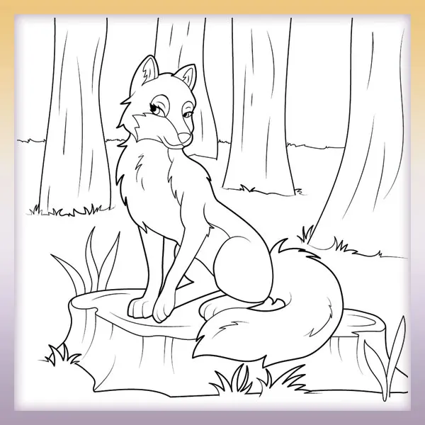 Wolf | Online coloring page