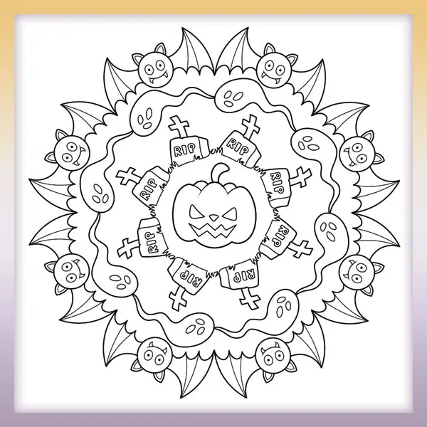 Halloween Mandala | Online coloring page