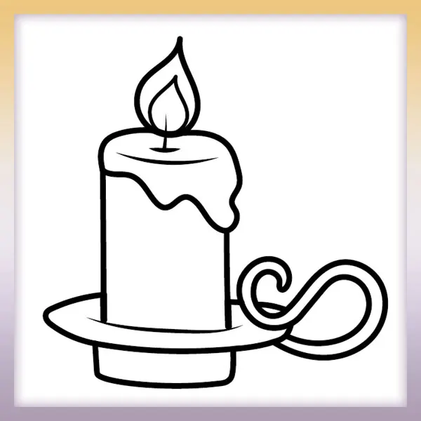 Candle | Online coloring page