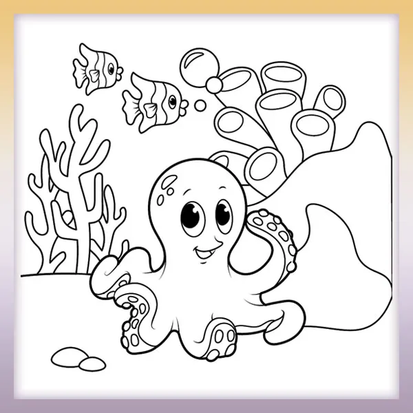 Octopus | Online coloring page