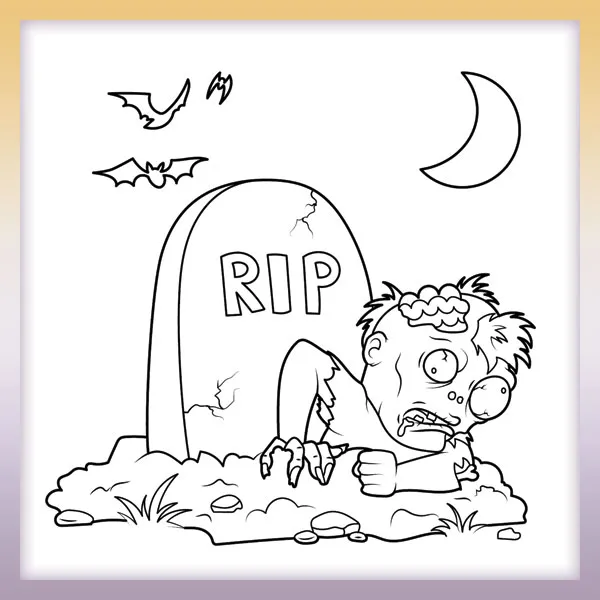 Halloween Zombie | Online coloring page