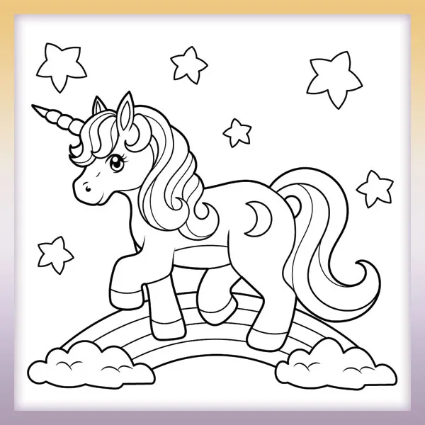 Unicorn | Online coloring page