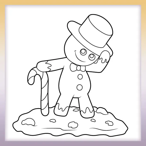Gingerbread Man | Online coloring page