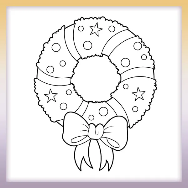 Christmas Wreath | Online coloring page