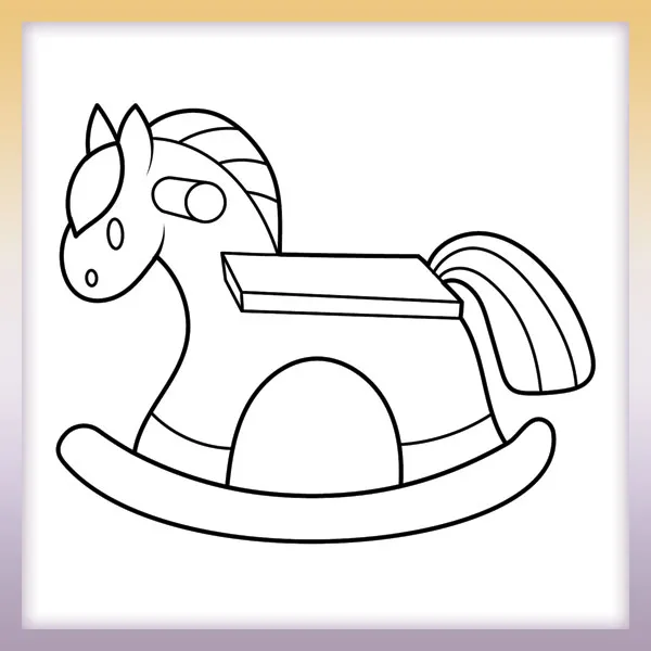 Rocking horse | Online coloring page