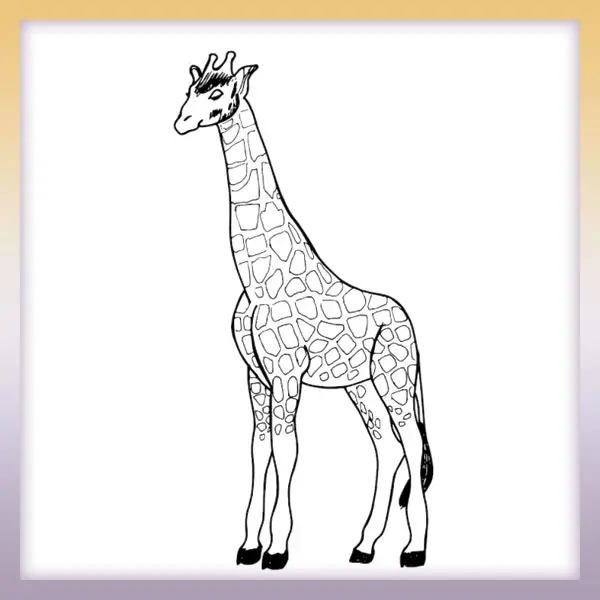 Giraffe - Online coloring page