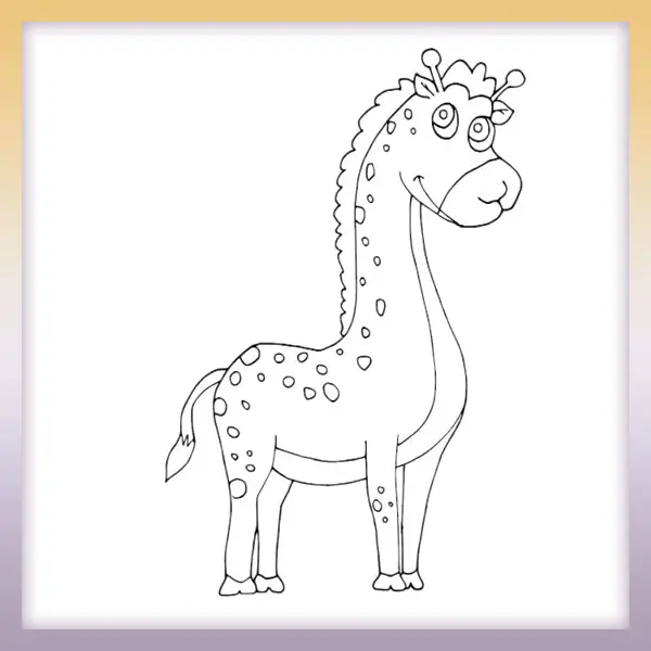 Giraffe - Online coloring page