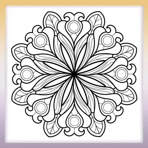 Floral Mandala | Online coloring page