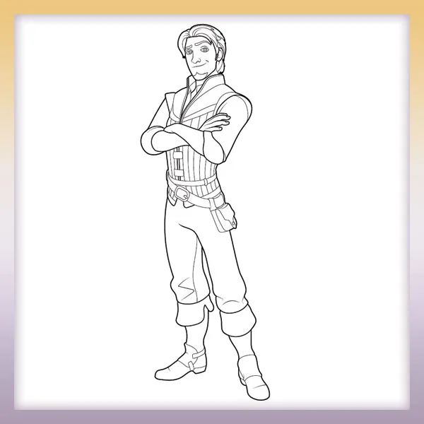 Flynn Rider - Tangled | Online coloring page