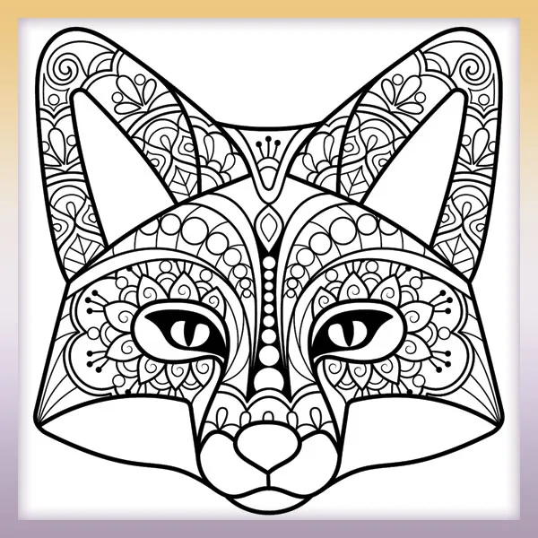 Mandala - Fox | Online coloring page