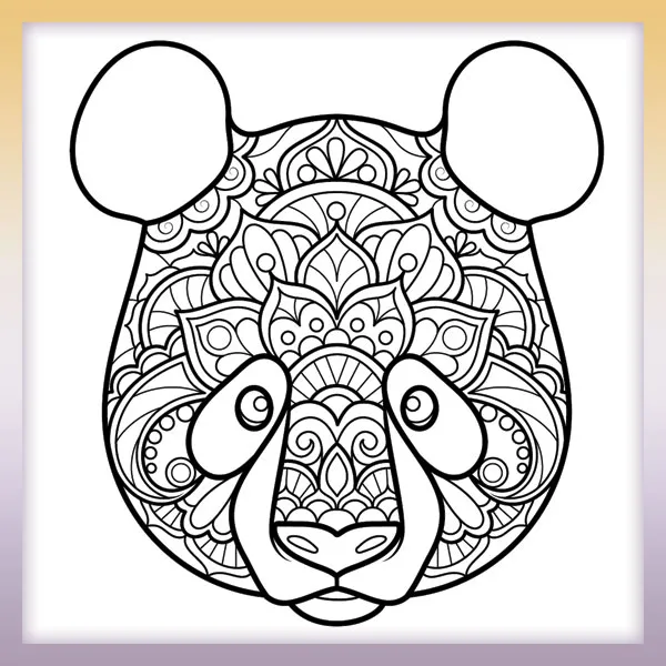 Mandala - Panda | Online coloring page
