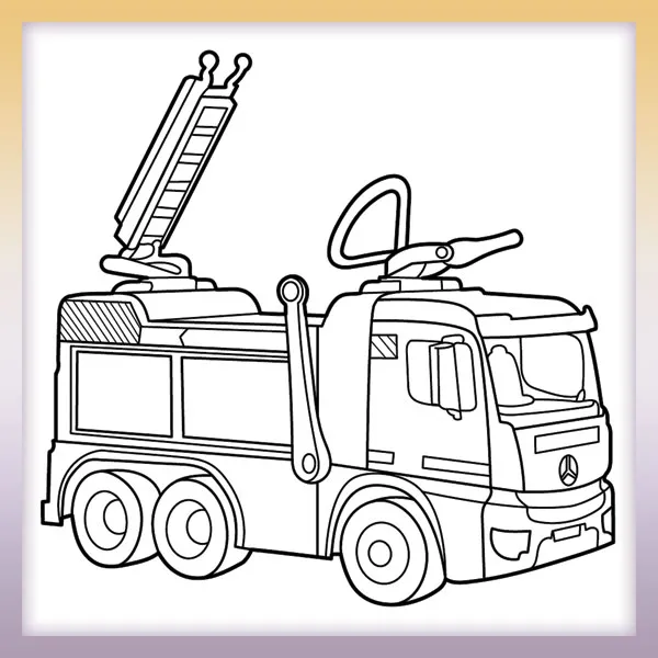Fire truck | Online coloring page