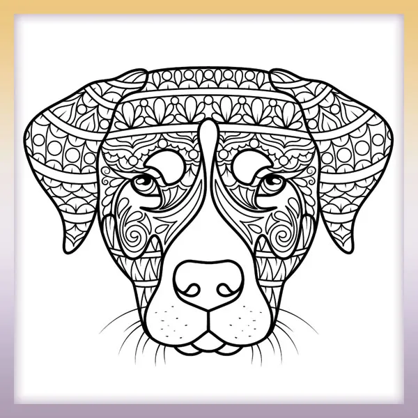 Mandala - Dog | Online coloring page